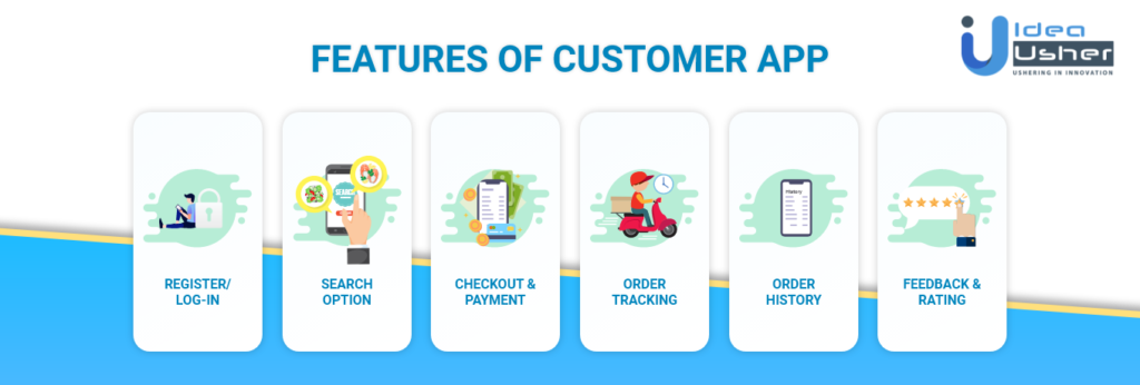 Features of Customer app