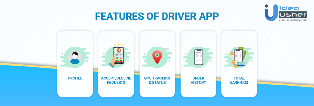 Features of Driver App