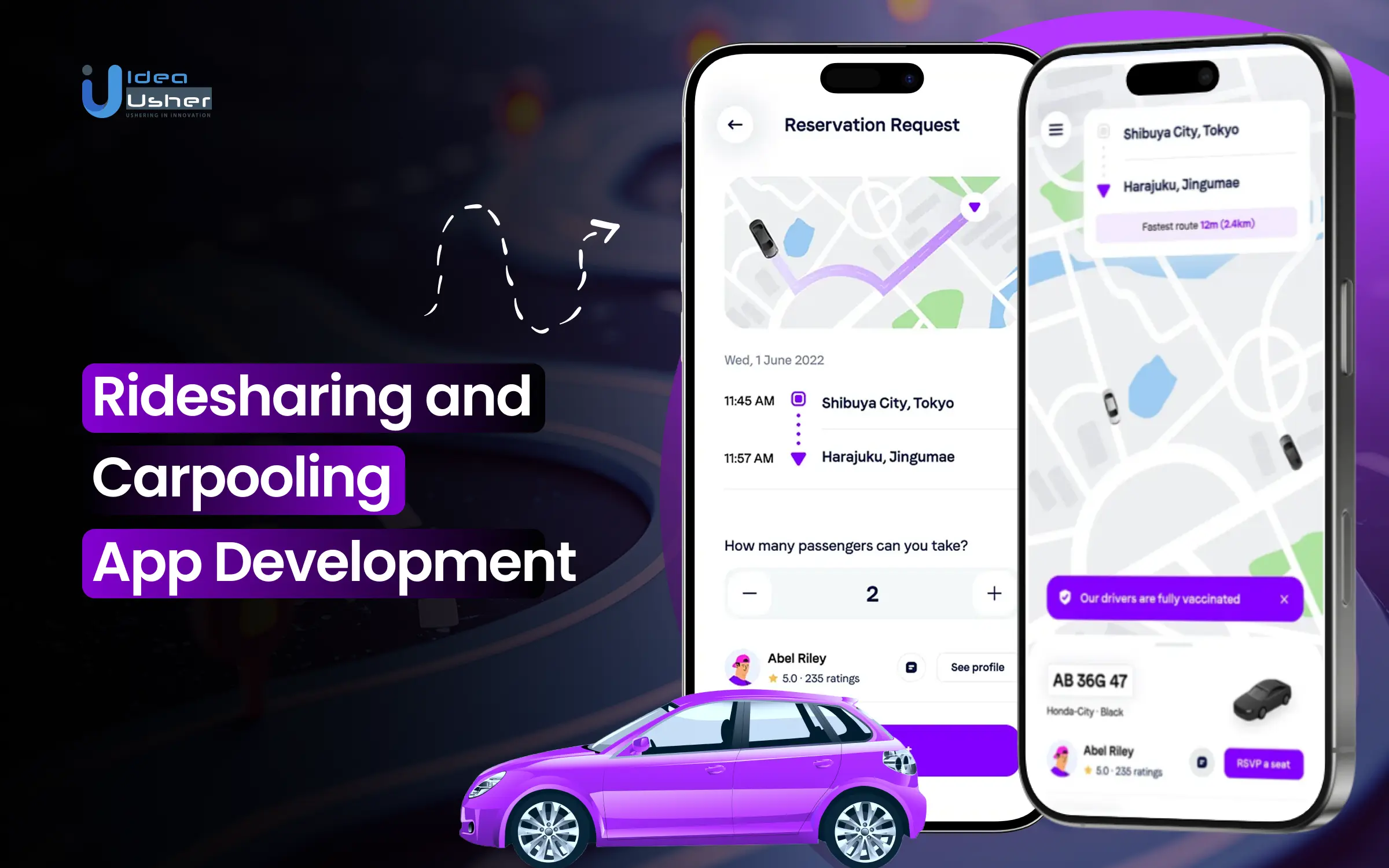 Ridesharing and carpooling app development