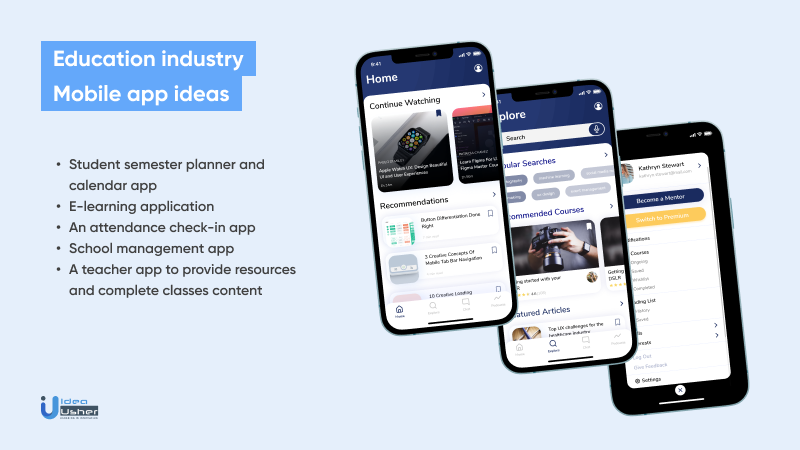 Popular education industry app ideas