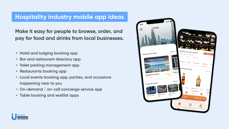 Popular hospitality industry app ideas