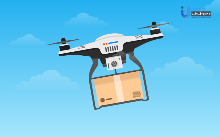 Drone courier delivery business