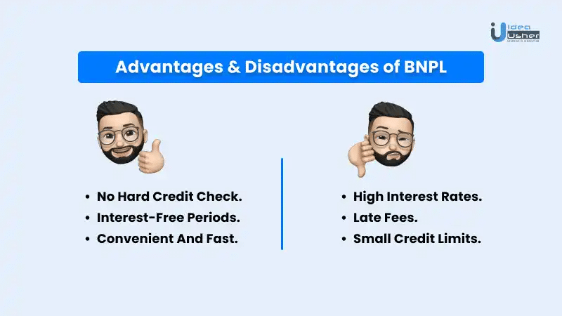 advantages and disadvantages of bnpl apps infographic