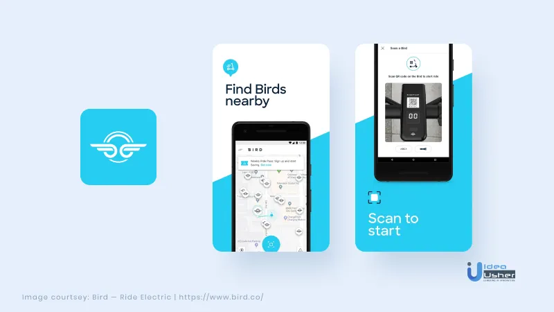 bird scooter app ui