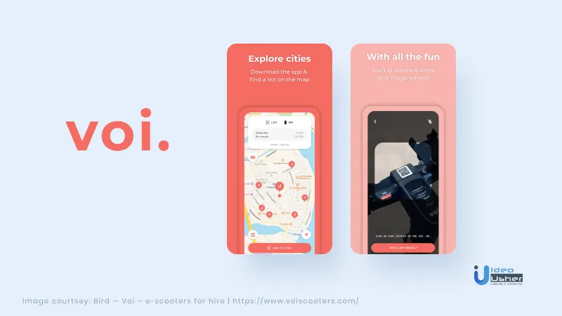 voi scooter app ui