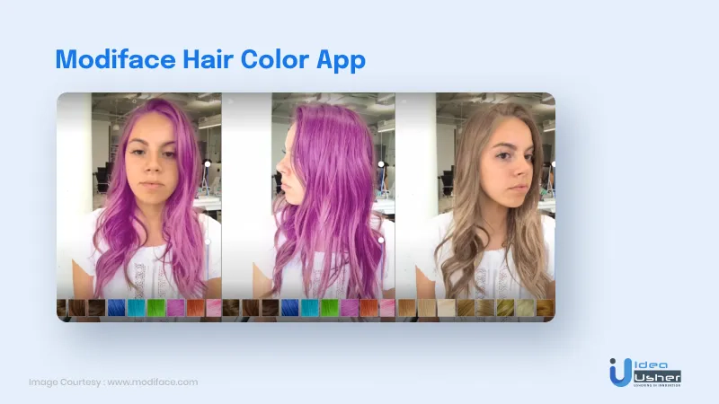 modiface hair color app