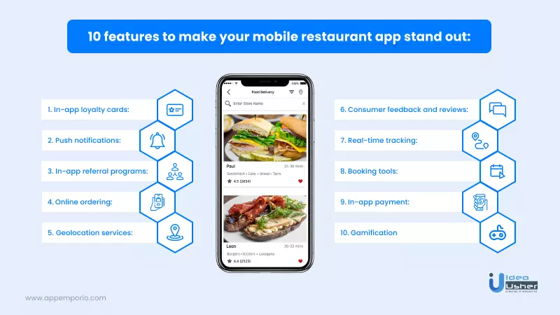 10 features to make your mobile restaurant app stand out