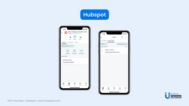 Hubspot interface