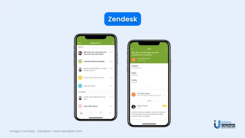 Zendesk interface