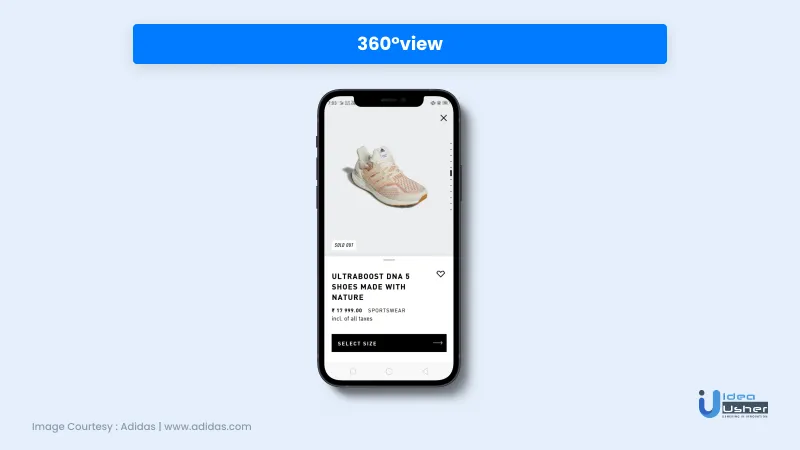 feature of eCommerce app - 360 View