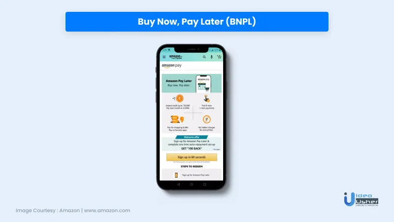 feature of eCommerce app - Buy now, pay later