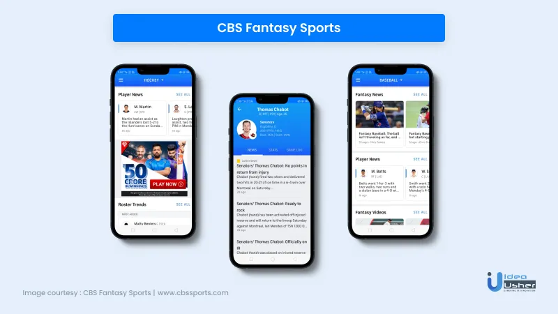 CBS Fantasy Sports app