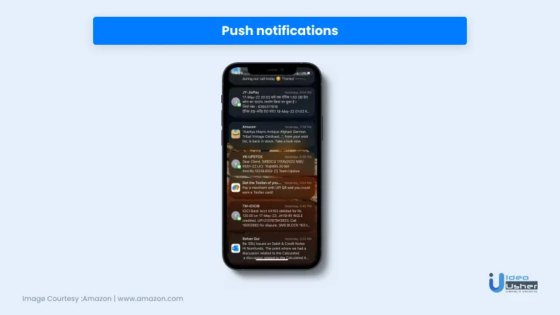 feature of eCommerce app - Push notification