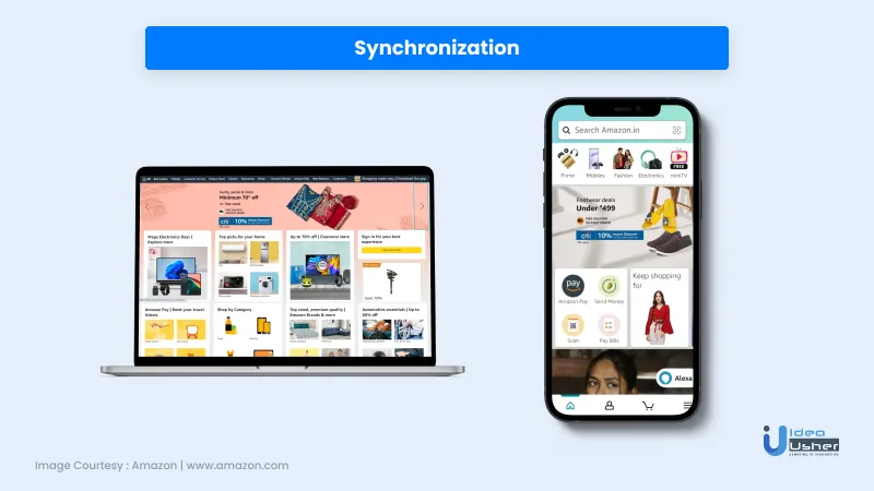 feature of eCommerce app - Synchronization