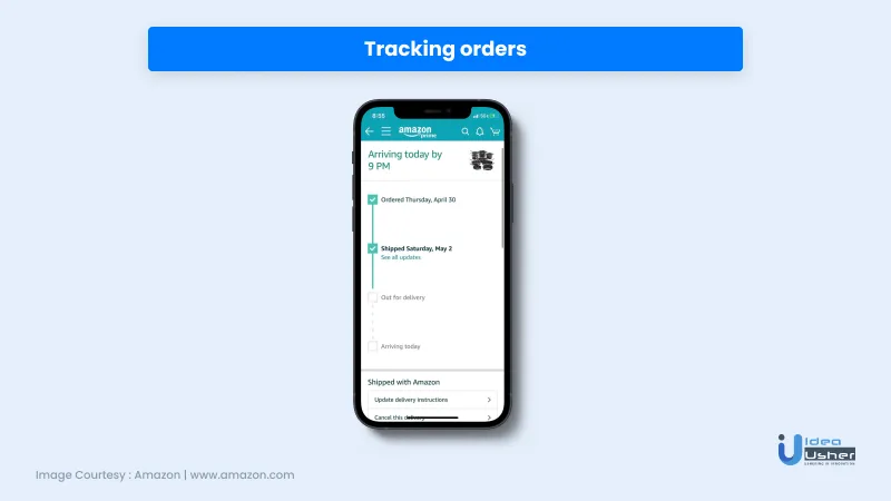 feature of eCommerce app - Tracking orders