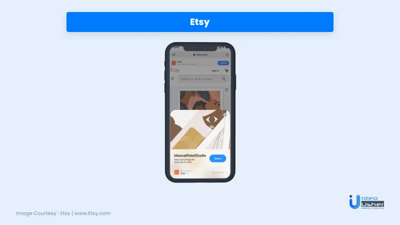 Etsy app clip