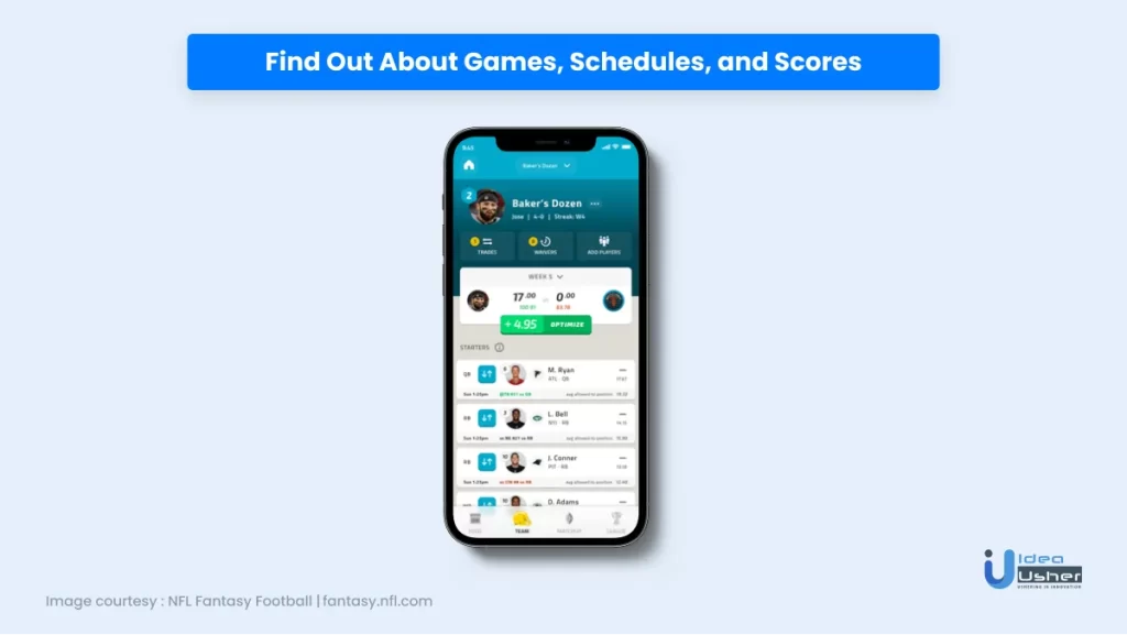 Games and score features ui
