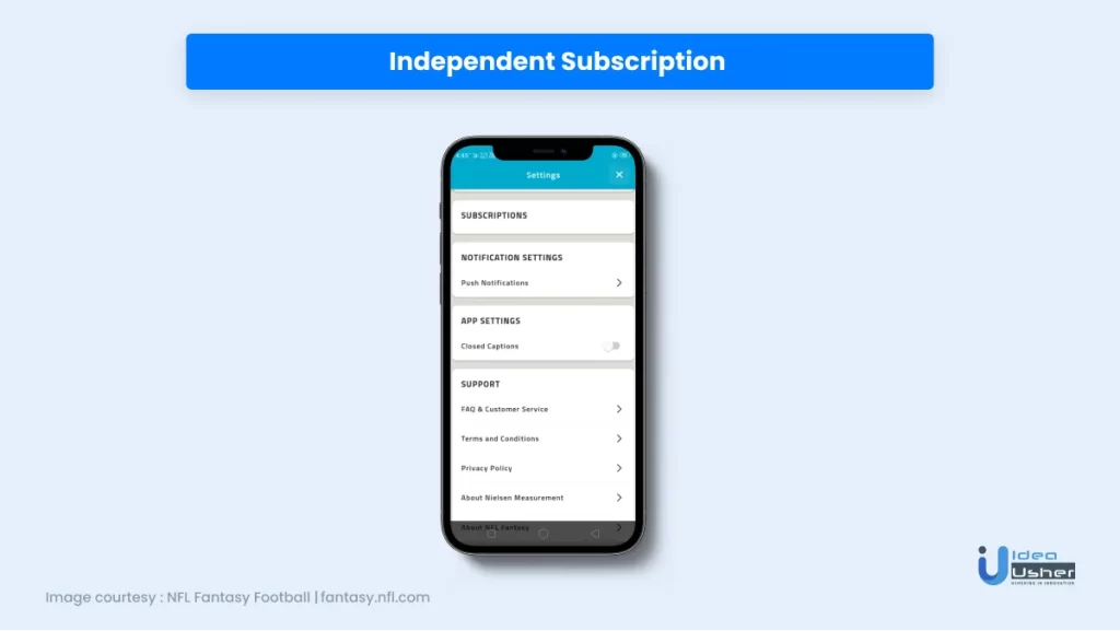 Independent Subscription ui