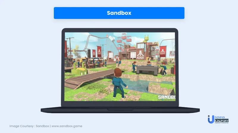 Sandbox play to earn blockchain game