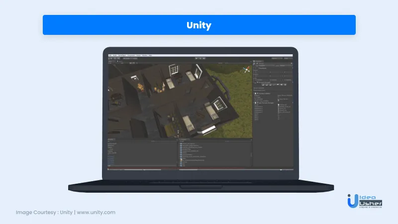 Unity game engine for play to earn blockchain game development.