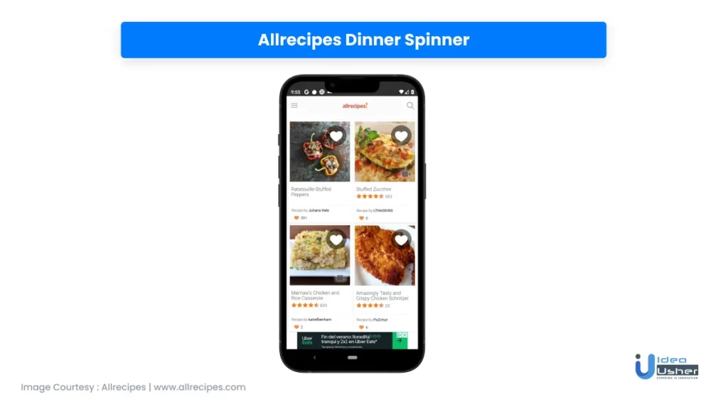 Allrecipes dinner spinner app