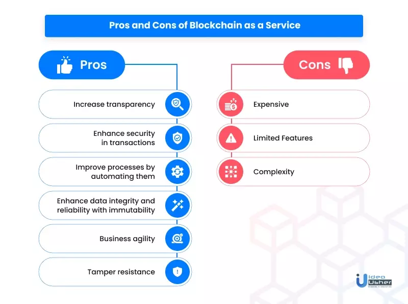 Pros and cons of blockchain as a service