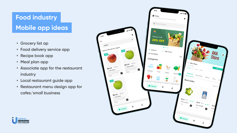 food industry mobile app idea