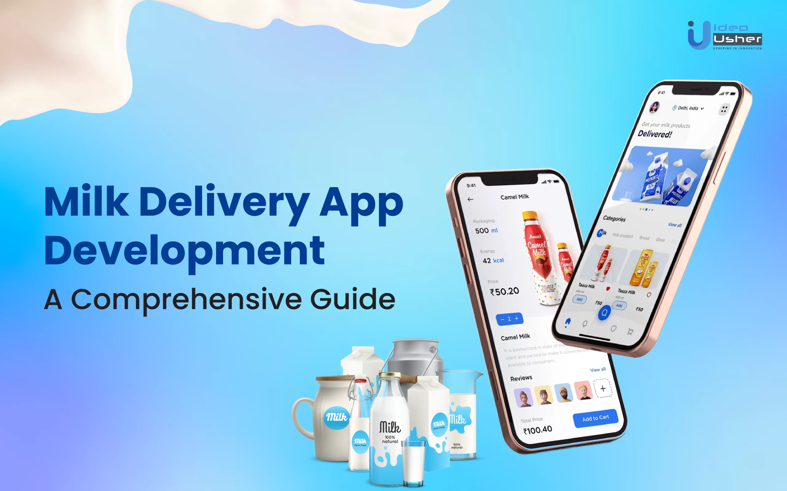 Cover of how to develop a milk development app blog