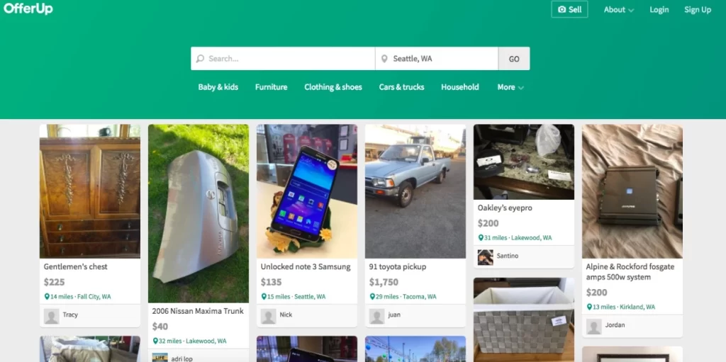 OfferUP marketplace app