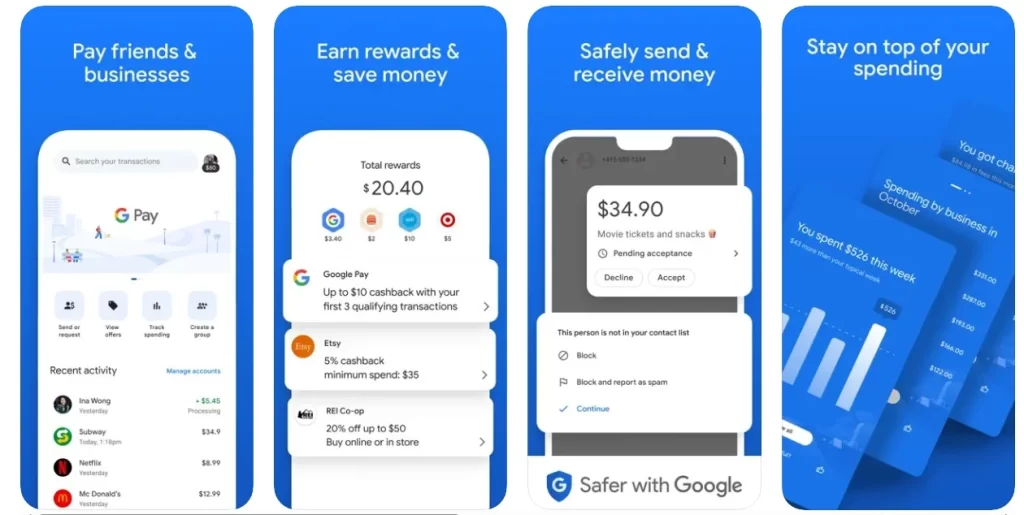 Google Pay EWallet mobile app