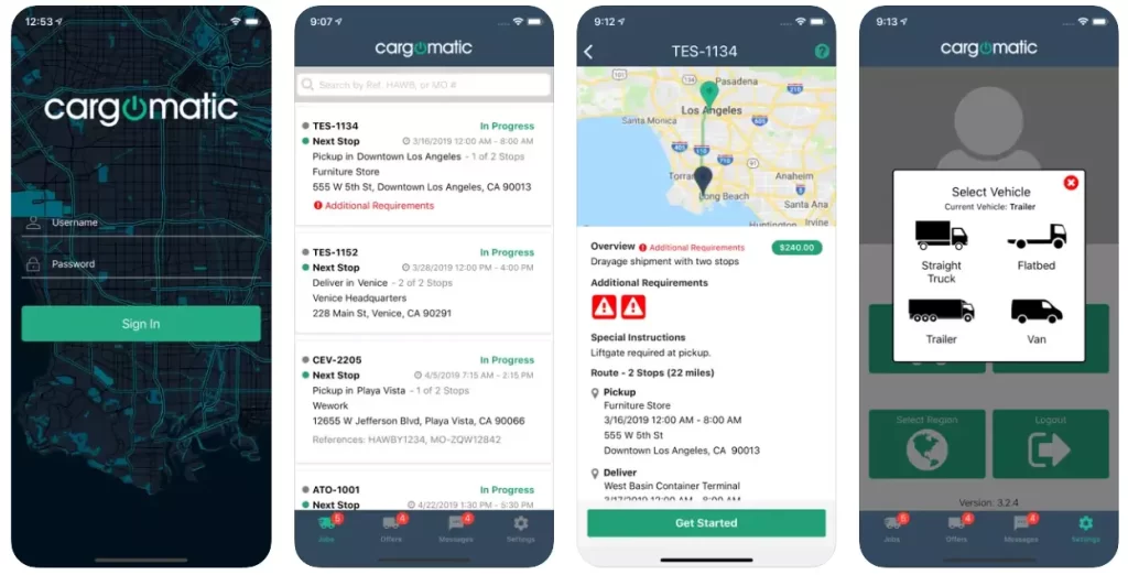 Cargomatic trucking app