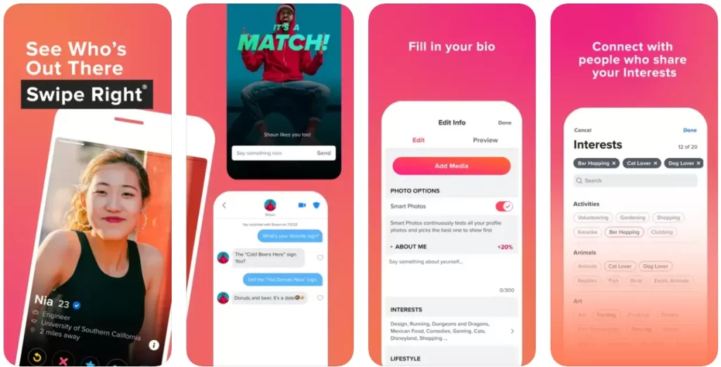 Tinder Machine Learning App Example