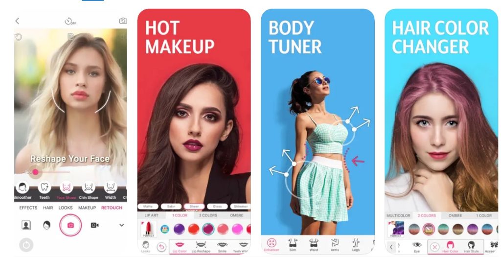 YouCam Makeup app 