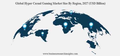 global hyper casual gaming market size by region 2027