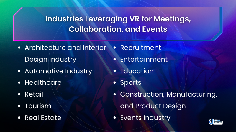 industries using Virtual reality platform for meetings
