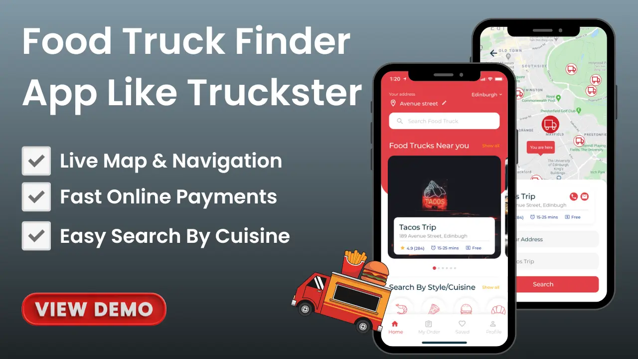 How does food finder app works