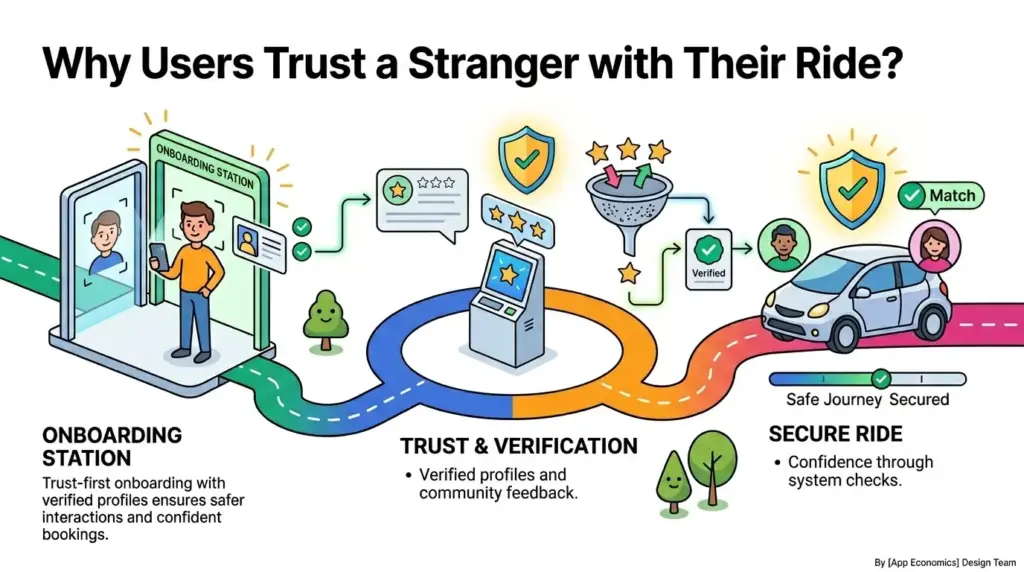 Why Users Trust a Stranger with Their Ride?