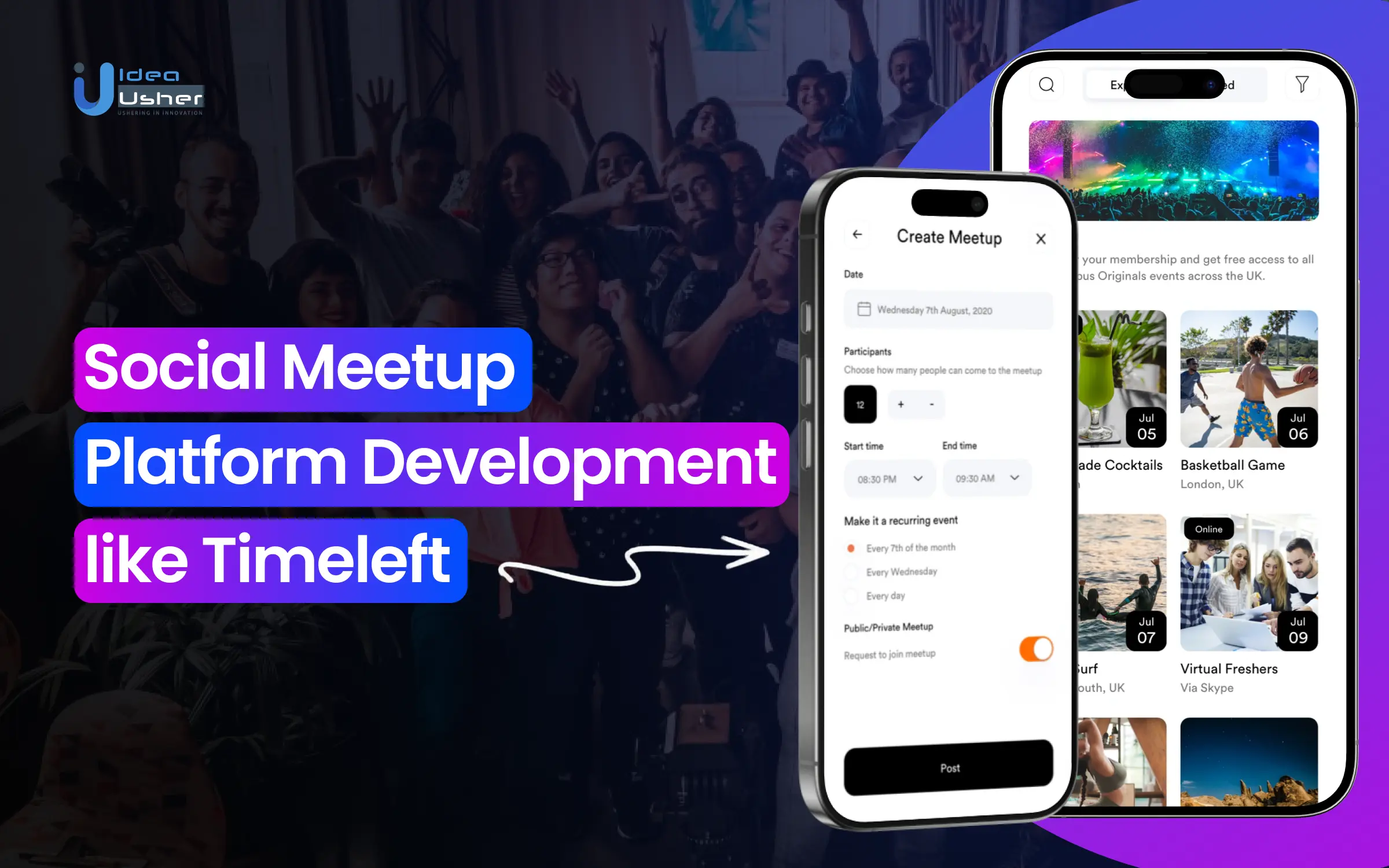 Social Meetup Platform Development like Timeleft