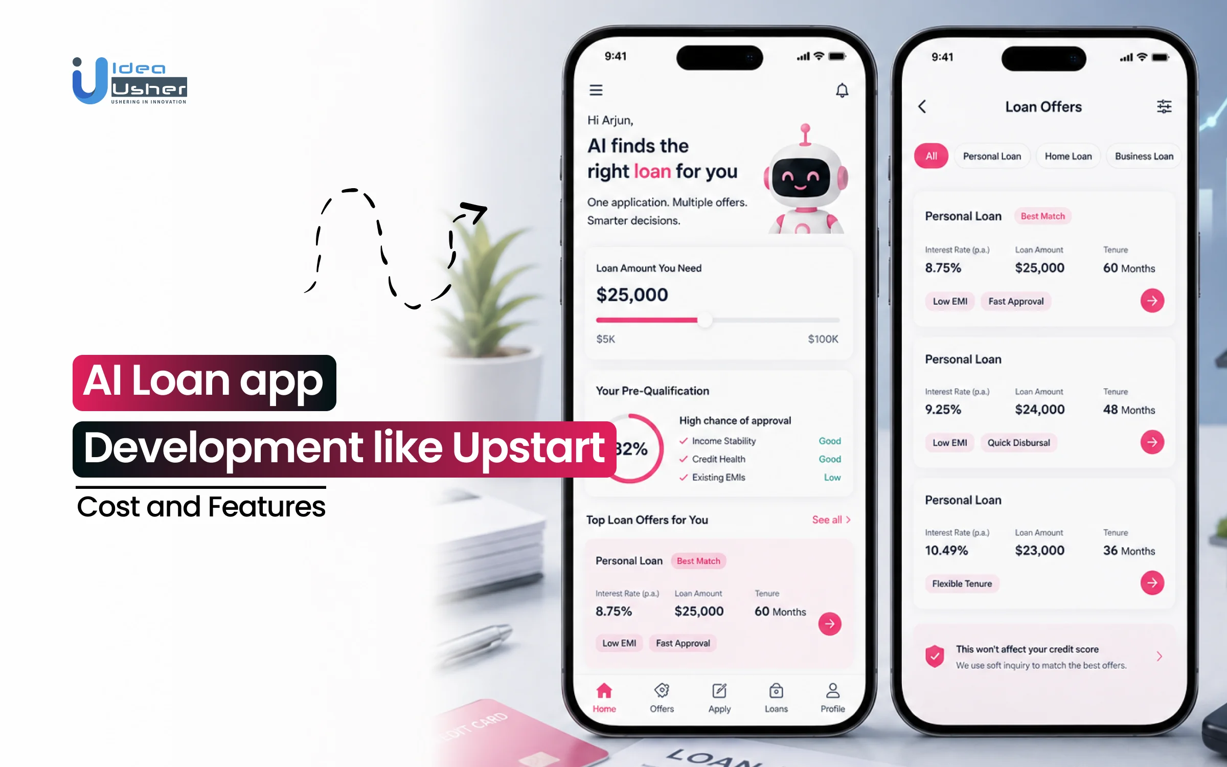 develop AI loan app like Upstart