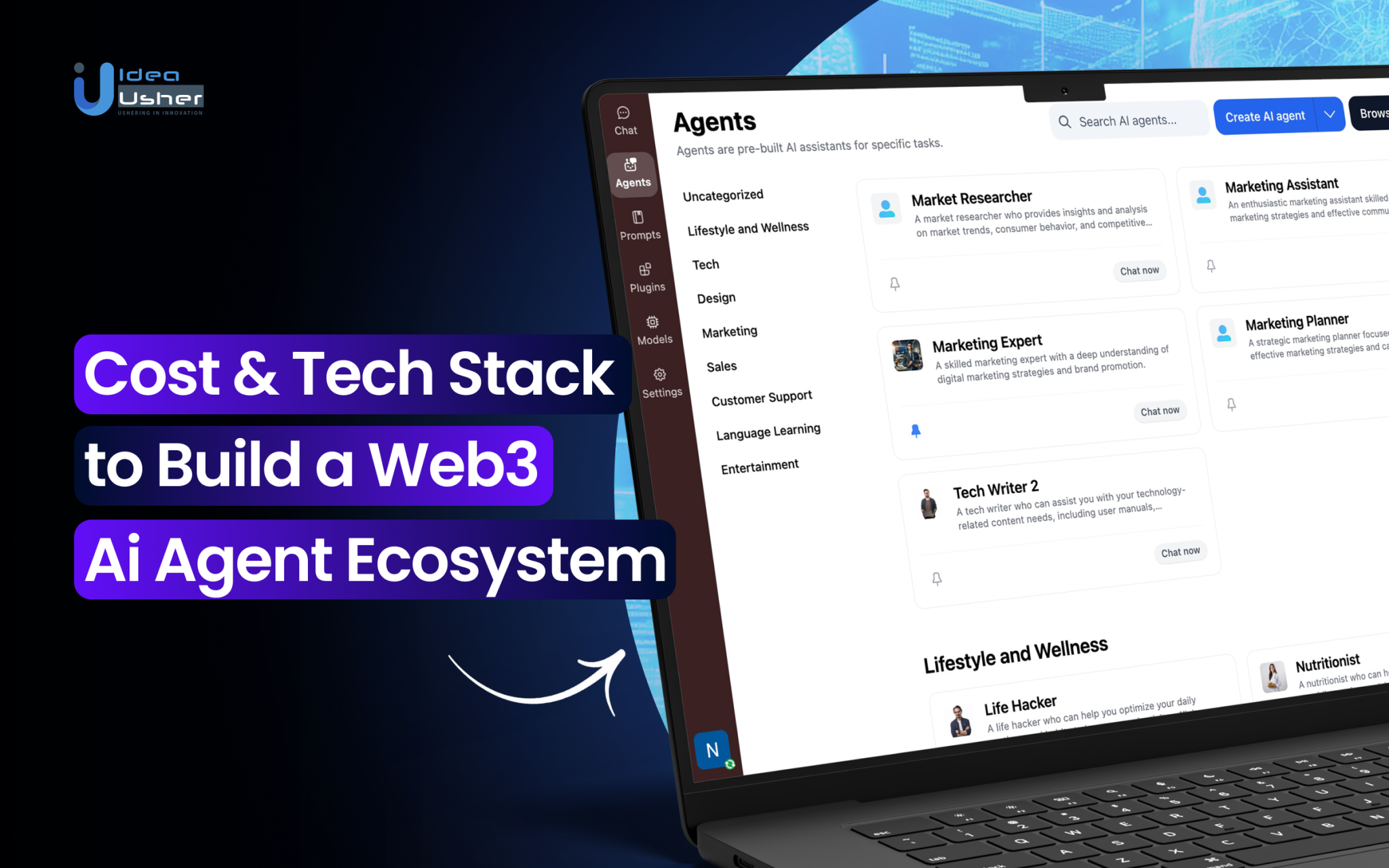 Cost & Tech Stack to Build a Web3 AI Agent Ecosystem - Idea Usher