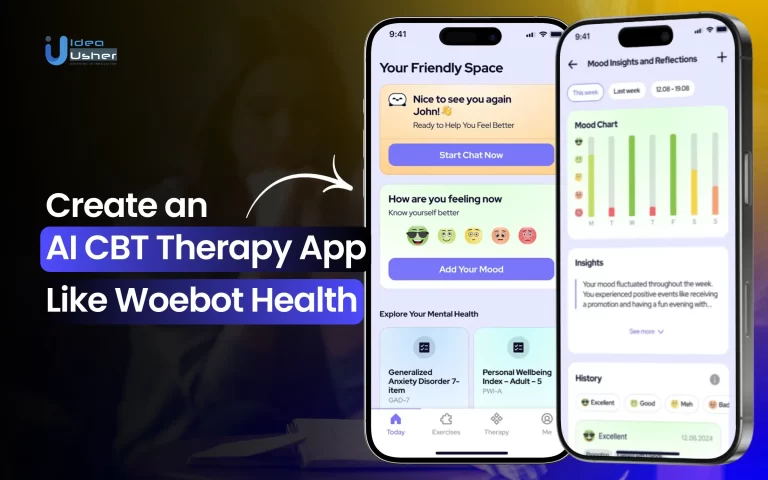 AI CBT Therapy App Like Woebot Health development