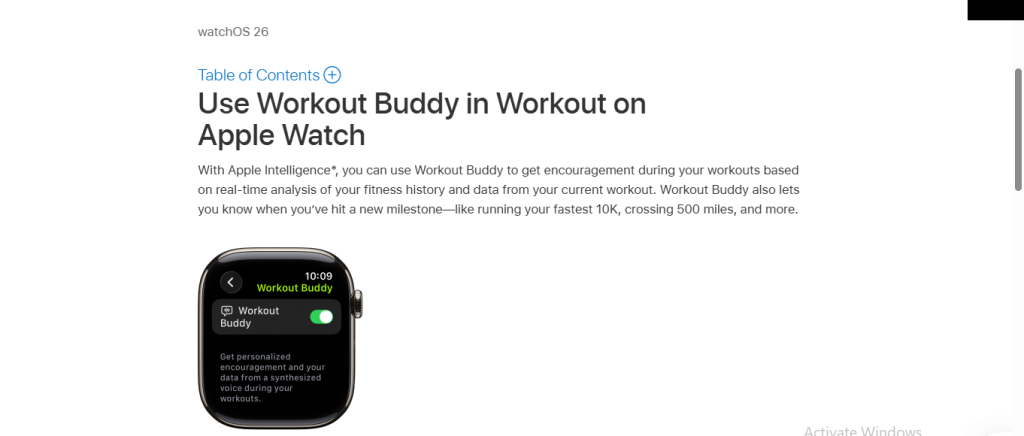 Apple Watch – Workout Buddy
