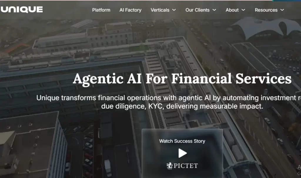 Unique AI – Purpose-built for Financial Services