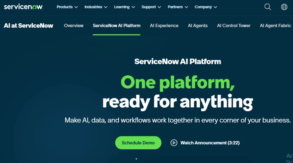 ServiceNow AI Platform