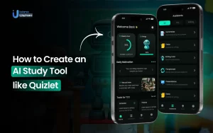 Quizlet-like AI study and quiz tool platform development