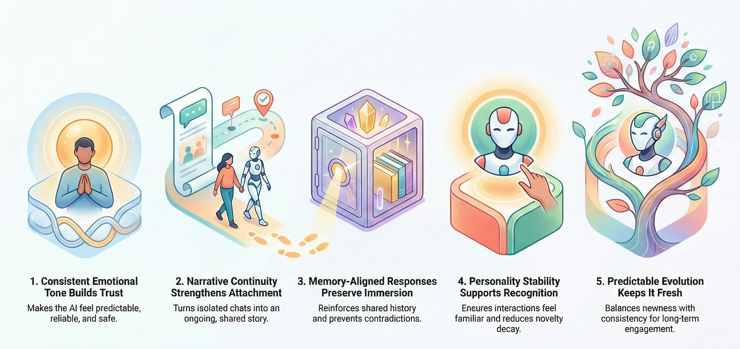 character AI-like AI personality platform retention model