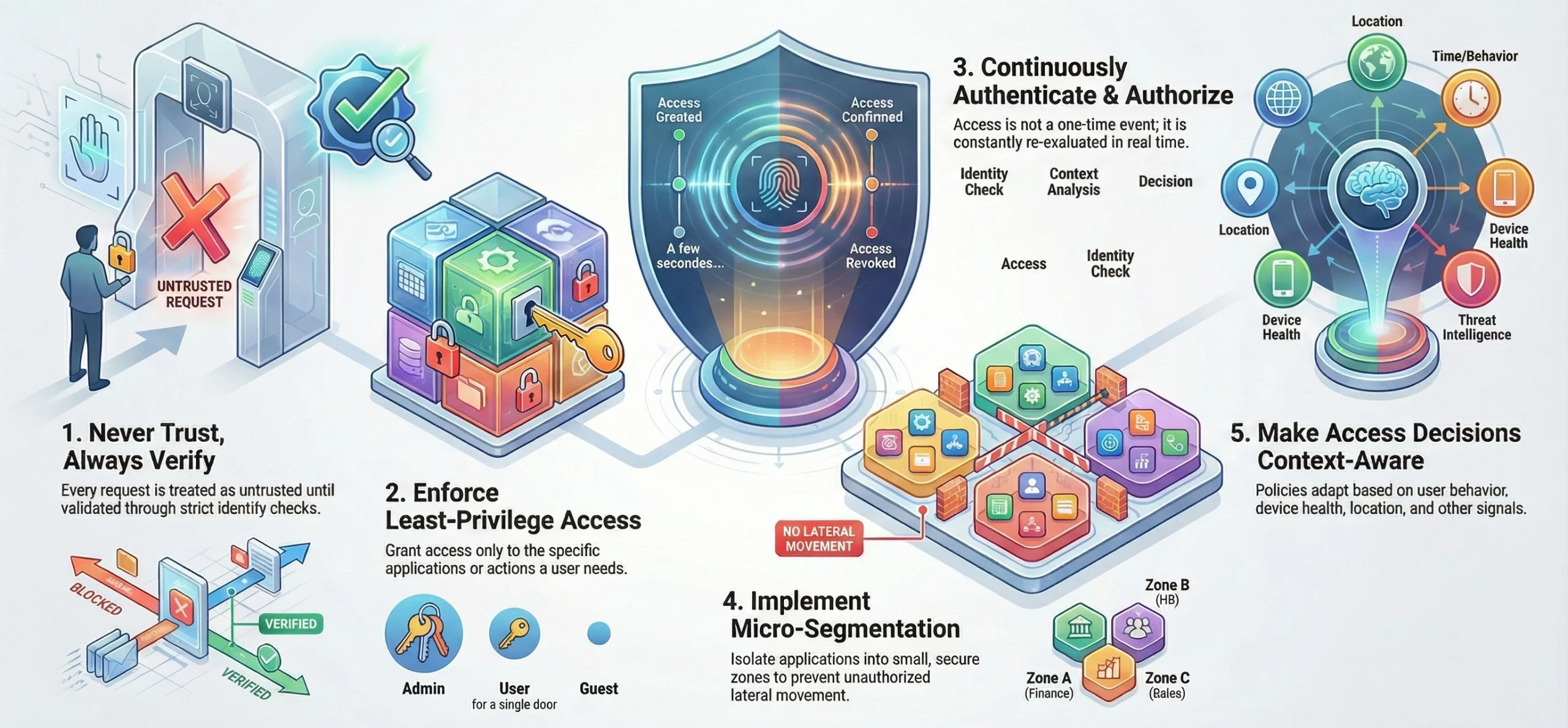 Zscaler-like Zero-Trust AI tool core principles