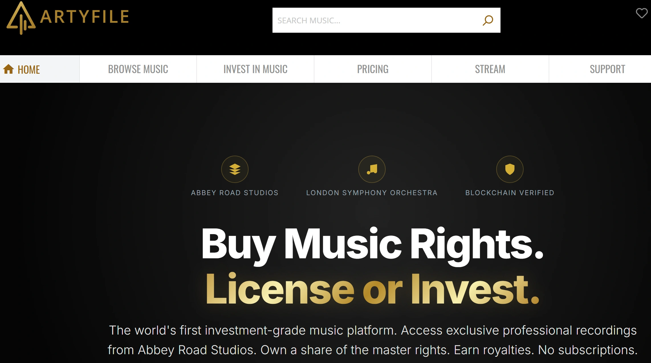 digital music asset investment platform development
