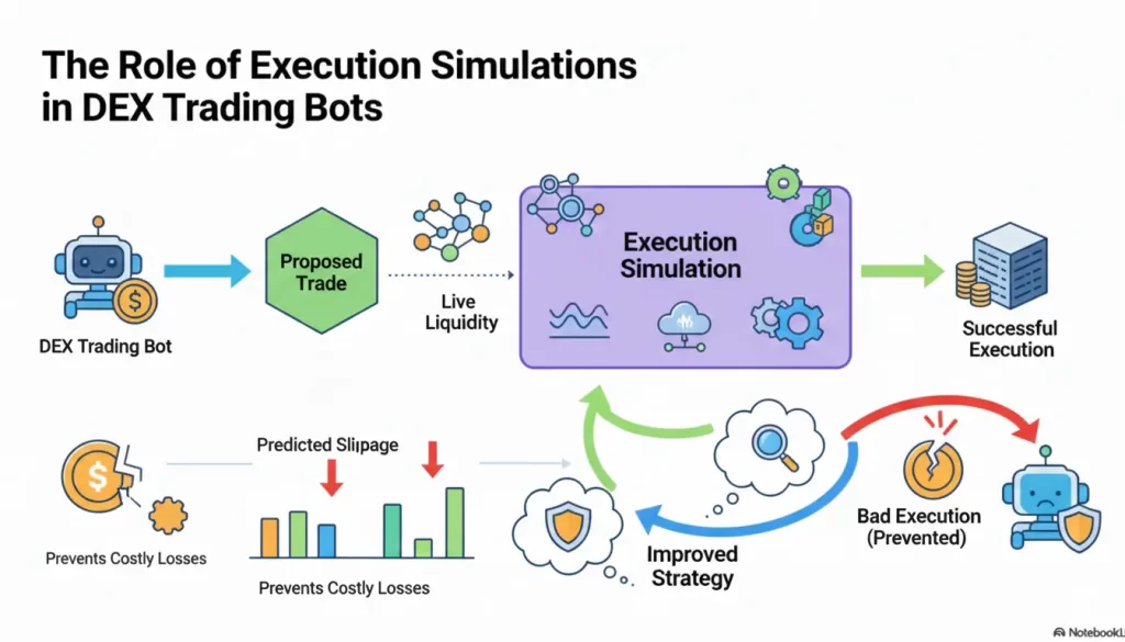 The Role of Execution Simulations in DEX Trading Bots