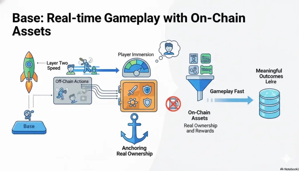 How does Base Enable Real-time Gameplay with On-Chain Assets?